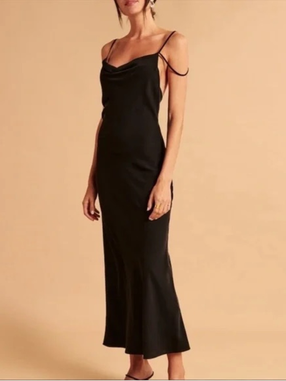 Abercrombie & Fitch Cowl Neck Double Strap Slip Dress